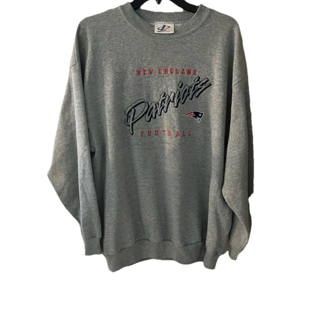 Vintage 1990s New England Patriots NFL Graphic Pullover Crewneck Men's Large